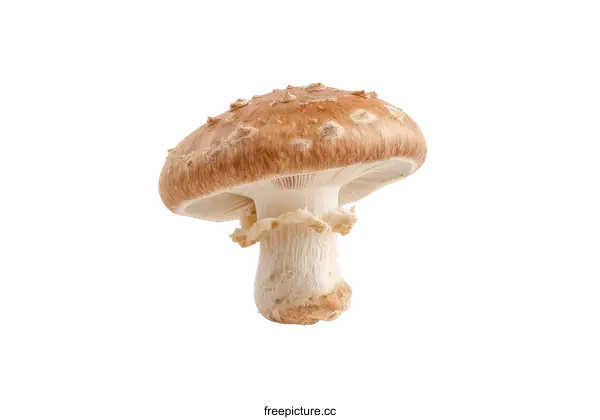 [Transparent Background PNG]Fresh Shiitake Mushroom Isolated on White Background