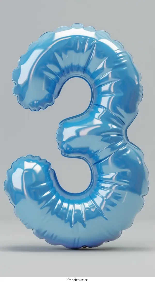 Blue balloon number three