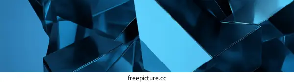 Abstract Geometric Shapes in Deep Blue