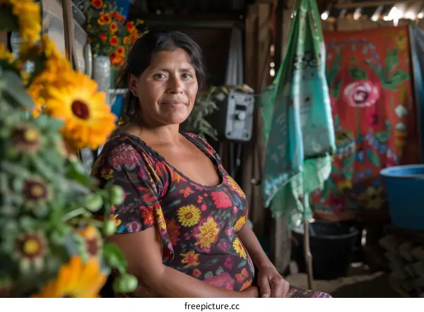Portrait of a Woman in a Rural Setting