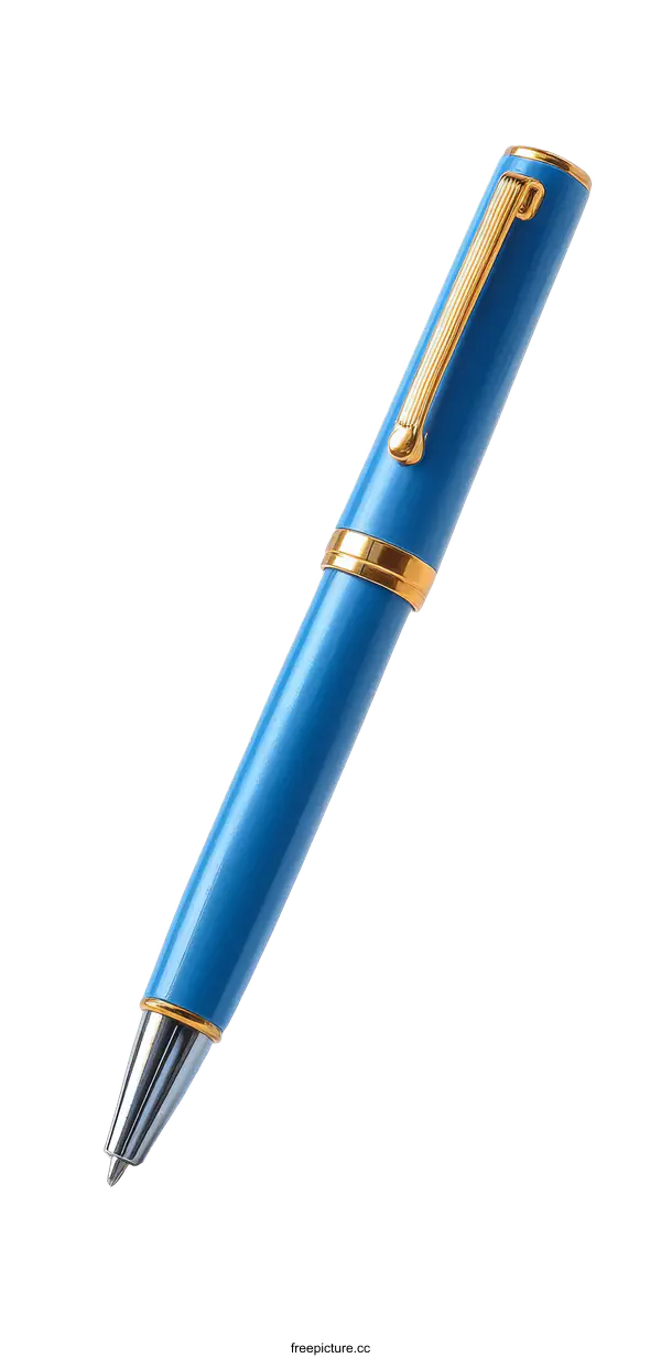 [Transparent Background PNG]Elegant Blue Ballpoint Pen