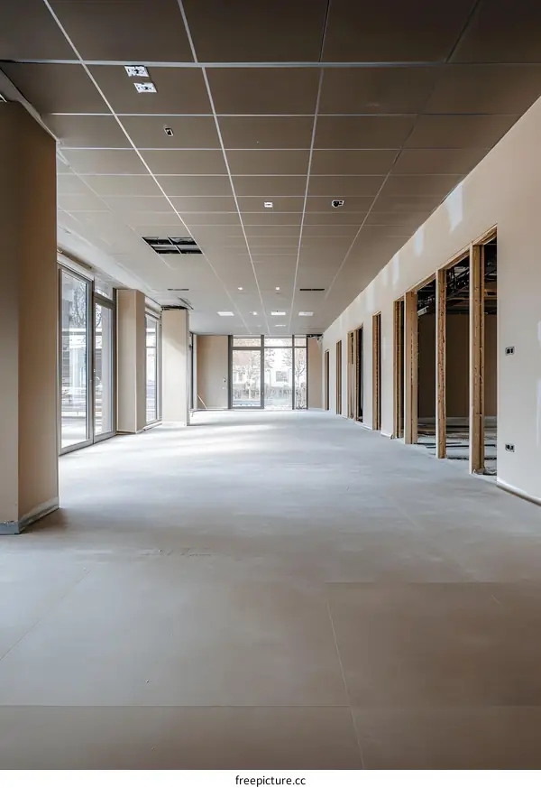 Empty Commercial Building Under Construction
