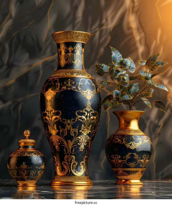 Luxurious Golden Vase