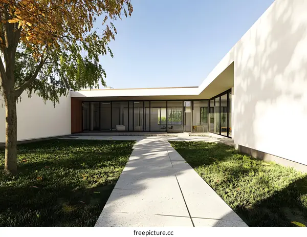 Modern House Exterior With Glass Walls