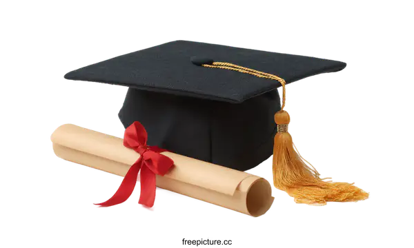 [Transparent Background PNG]Graduation Cap and Diploma Celebrating Academic Achievement