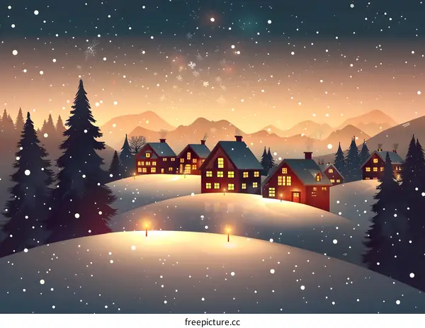 Snowy Village