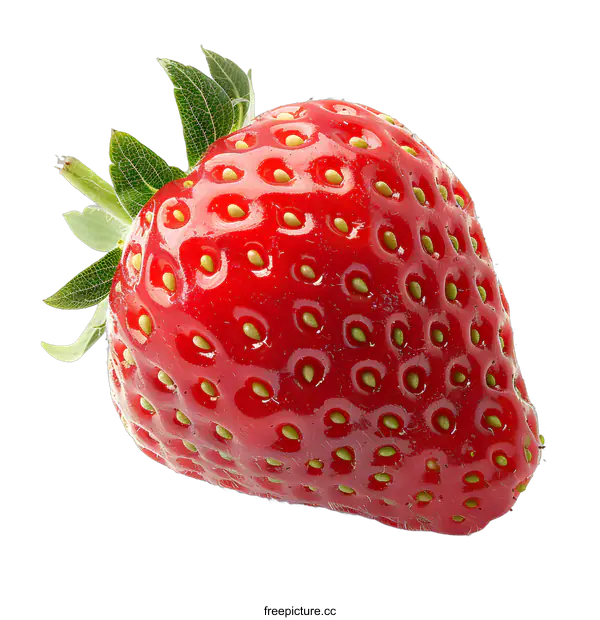 [Transparent Background PNG]Fresh Red Strawberry Isolated On White Background