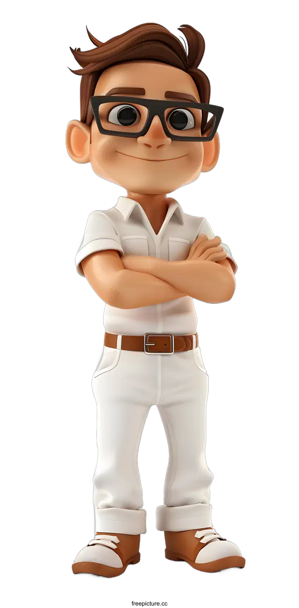 [Transparent Background PNG]3D rendering of a cartoon character