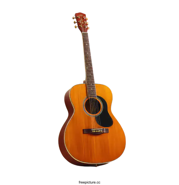 [Transparent Background PNG]Acoustic Guitar on White Background