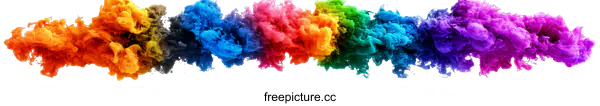 [Transparent Background PNG]Colorful Ink Cloud Abstract Art Design