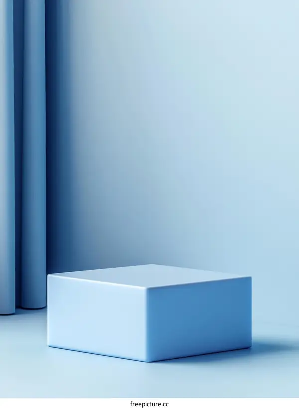 Abstract Light Blue Geometric Product Display