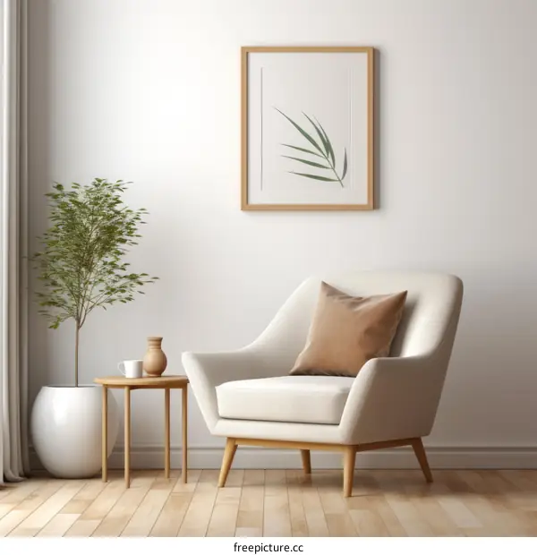 A Comfortable Chair in a Modern Living Room