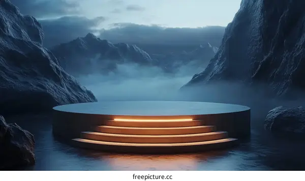 Abstract Mountain Landscape Product Showcase