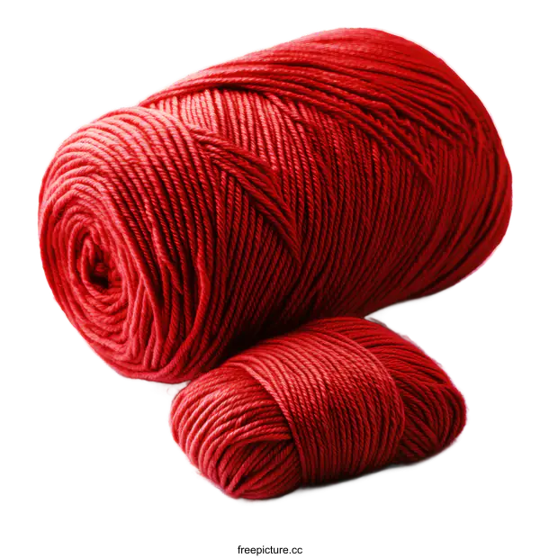 [Transparent Background PNG]Red Yarn Balls Close Up Photography
