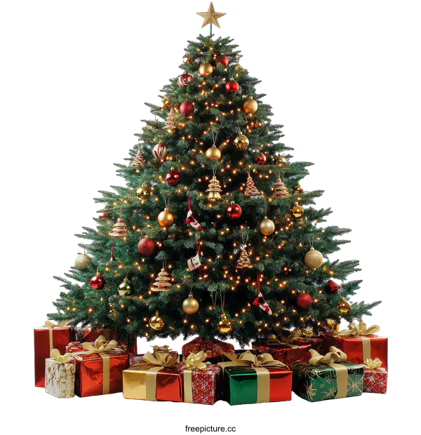 [Transparent Background PNG]Christmas Tree with Presents