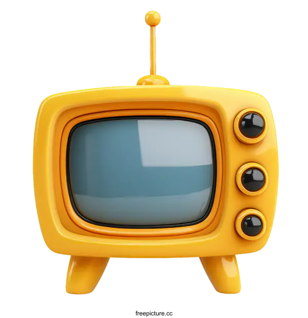 [Transparent Background PNG]Cartoon Vintage Retro Television Illustration