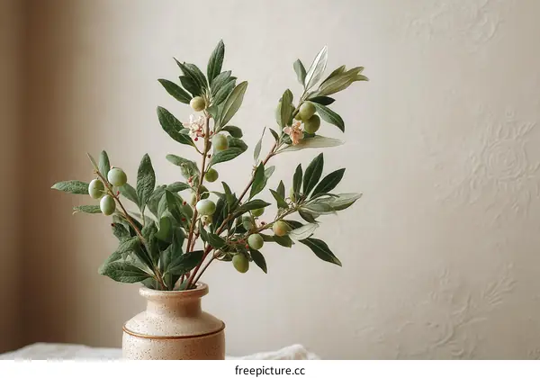 Elegant Olive Branch Arrangement in Vase