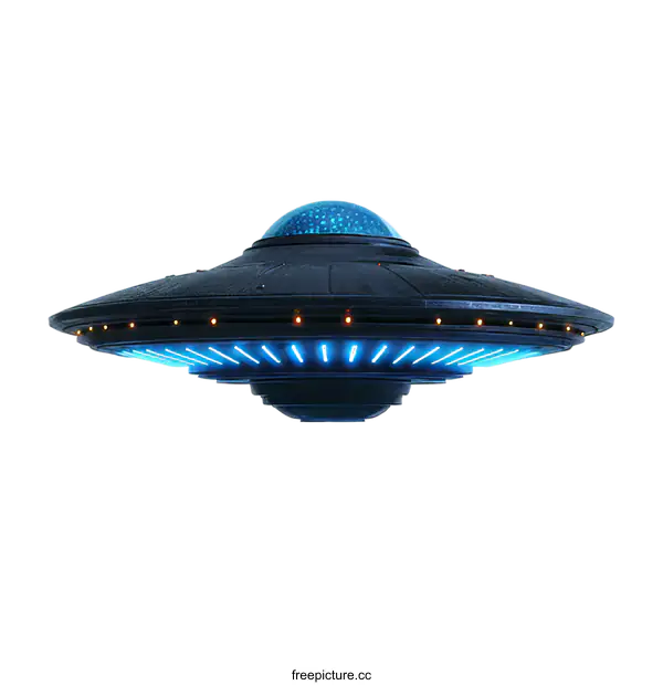 [Transparent Background PNG]Mysterious Flying Object in Space