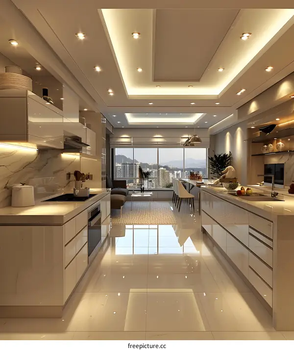 Modern open kitchen interior design