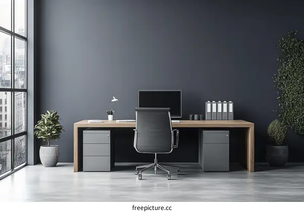 Modern Minimalist Office Workspace Design