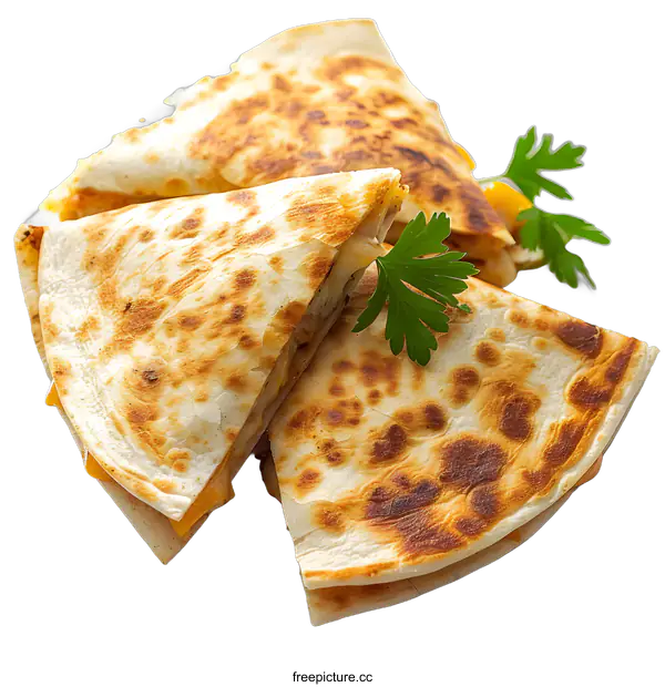 [Transparent Background PNG]Delicious Quesadillas on White Background