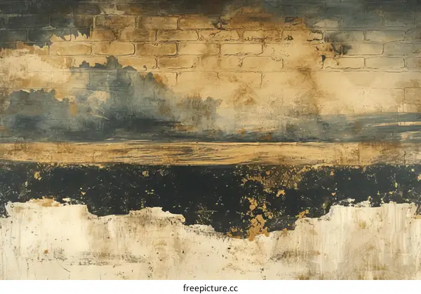 Blue and gold abstract painting