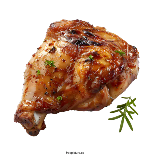 [Transparent Background PNG]Roasted Pork Shank on White Background