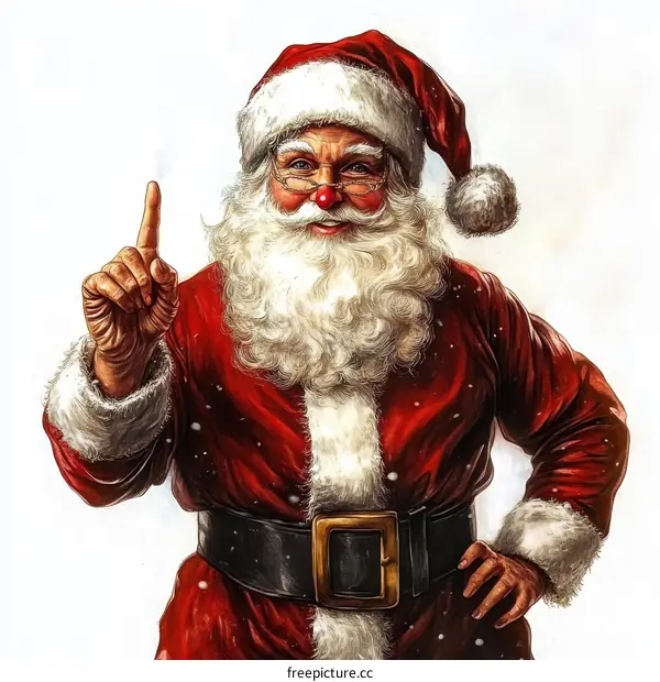 Santa Claus Illustration with Christmas Festive Theme