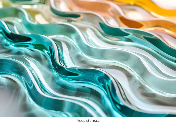 Abstract Colorful Glass Waves