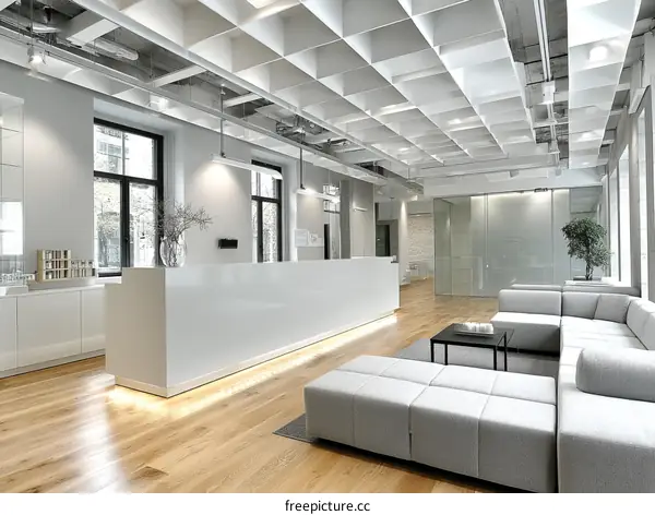 Modern Office Lobby with Elegant Design