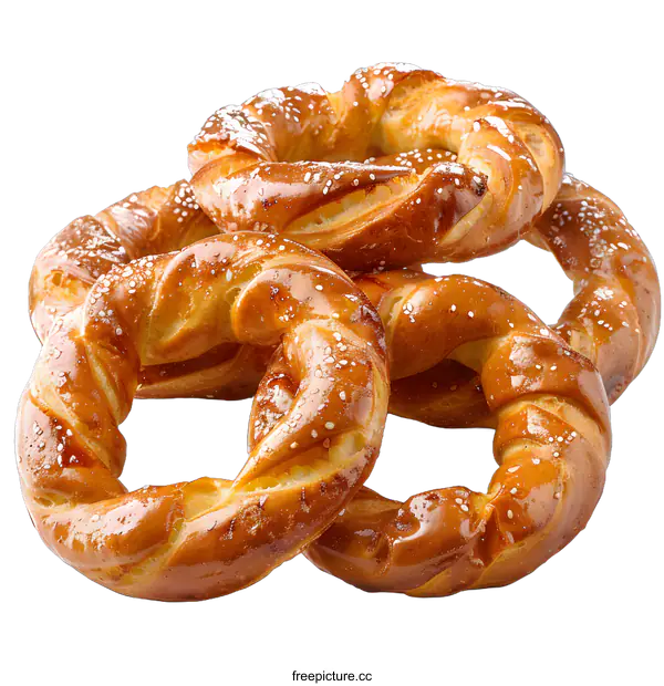 [Transparent Background PNG]Four pretzels