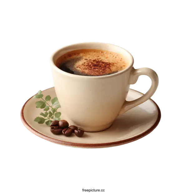 [Transparent Background PNG]A Cup of Exquisite Espresso Coffee