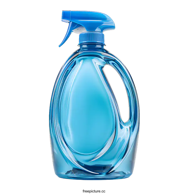 [Transparent Background PNG]Blue Plastic Spray Bottle with Handle
