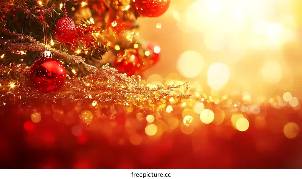 Christmas Tree Decorations Festive Background