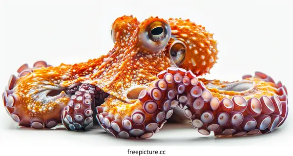 Red Octopus Up Close