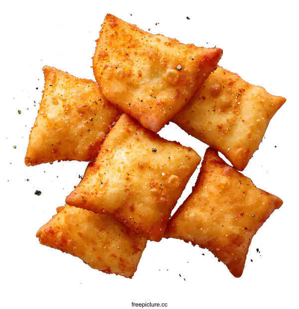 [Transparent Background PNG]Fried Dough Pockets on White Background