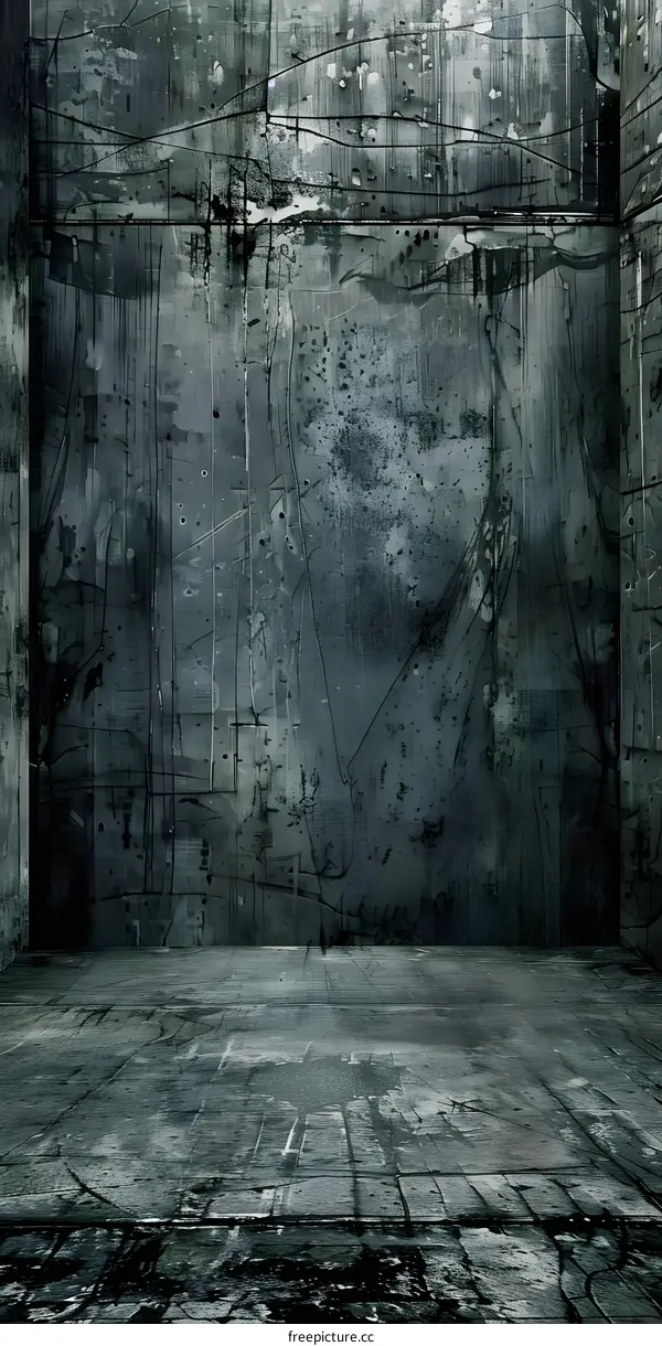Dark Grunge Concrete Room Background