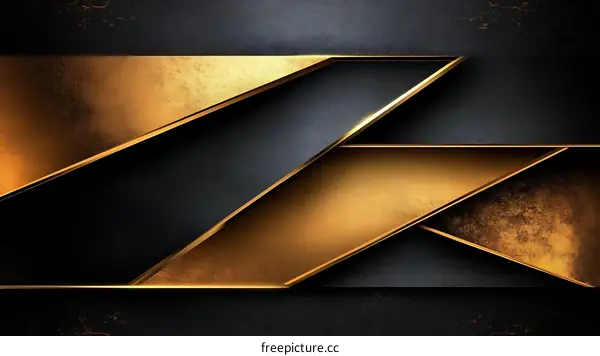 Abstract Gold and Black Geometric Background Design