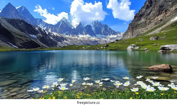 Majestic Mountain Lake Scenery