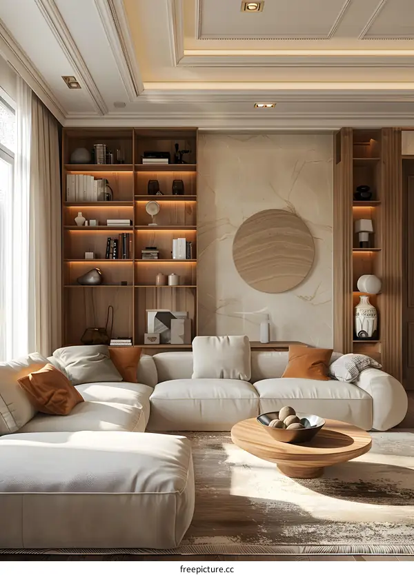 Modern minimalist style living room