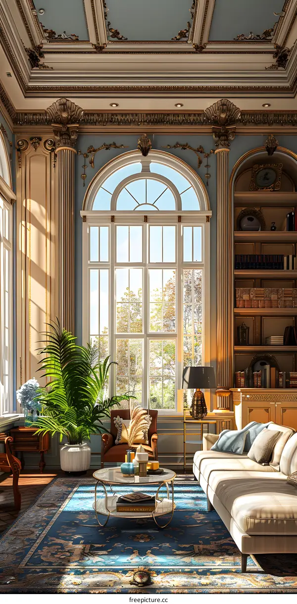 Retro and luxury living room