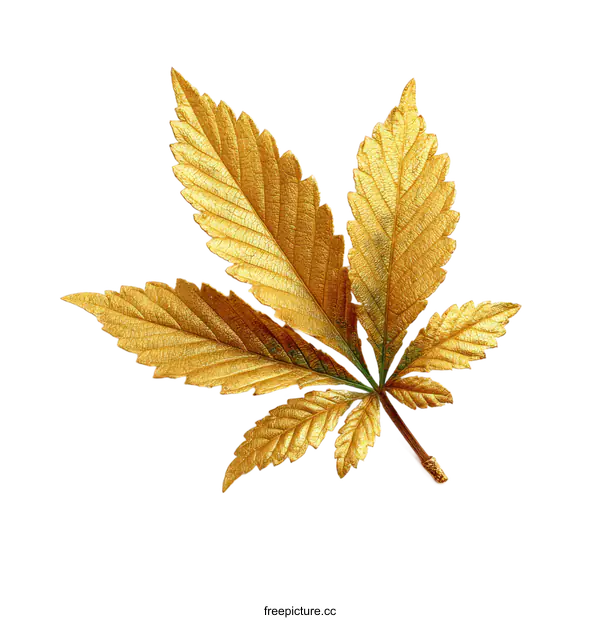 [Transparent Background PNG]Golden Leaf Image for Background