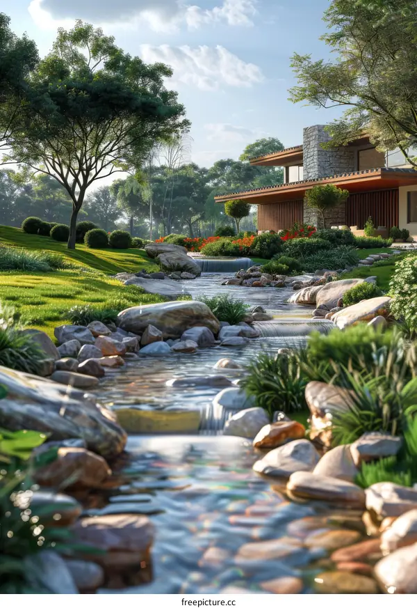 Modern Home by the River with a Breathtaking View