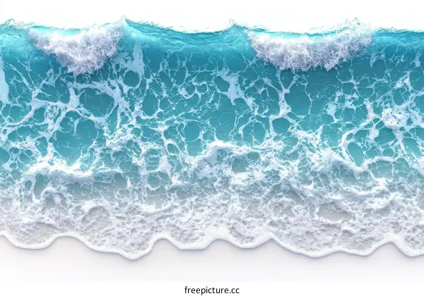 Azure Ocean Waves in a Beautiful Coastal Scene