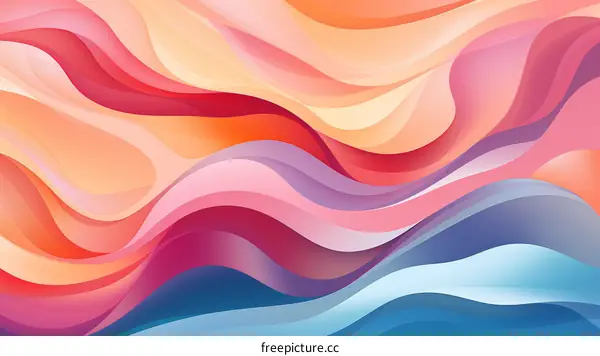 Abstract Multicolor Wavy Gradient Wallpaper