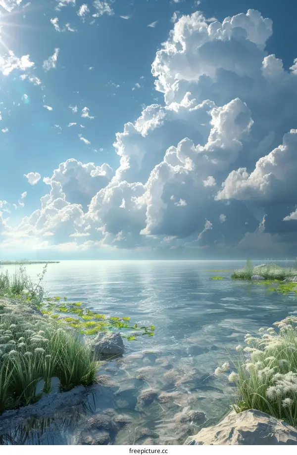 Mesmerizing Lake Under Clouded Skies