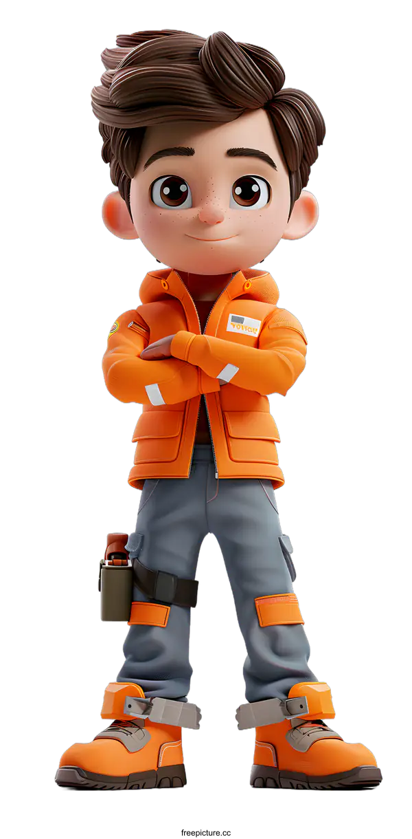 [Transparent Background PNG]A 3D rendering of an animated character