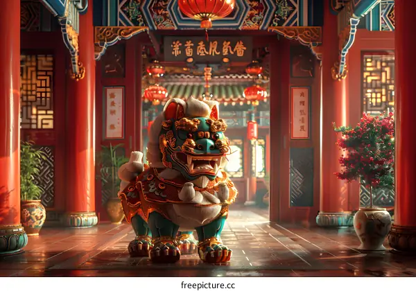 Chinese guardian lion