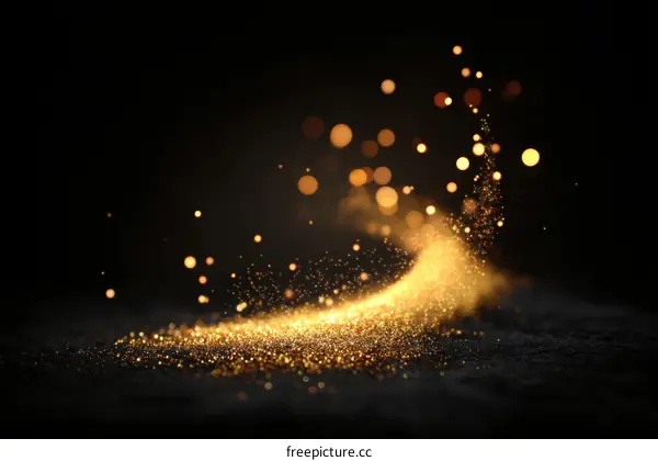 Golden Glitter Sparkle Abstract Background