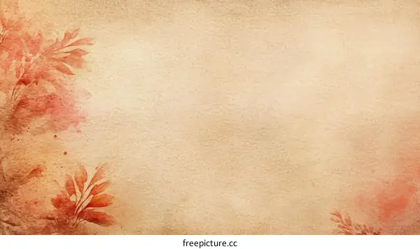 Vintage Watercolor Botanical Illustration Background